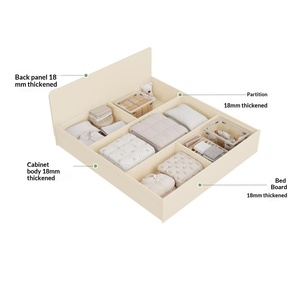 XHA Customizable ENF-class <b>Solid</b> <b>Wood</b> High-<b>box</b> <b>Bed</b> Small Apartment Size 1.5m Master Bedroom Cream Style 1.8m Double <b>Bed</b> - Product Image 3