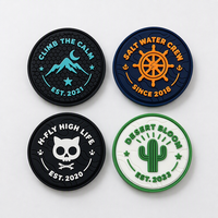 Patch PVC 2D rond à motif nautique pour vestes, casquettes, sacs et vêtements