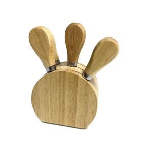 <b>Cheese</b> <b>Knife</b> <b>Set</b> 6 Piece Stainless Steel With Acacia Wood Handle Storage Holder For <b>Cheese</b> Serving - Product Image 2
