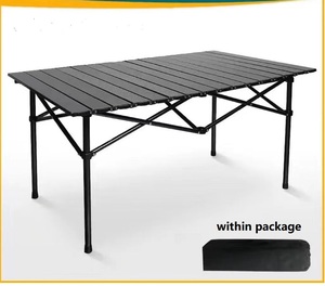 Mobiliario de exterior ligero y portátil, sillas plegables, juego de mesa con mochilero para acampar - Product Image 4