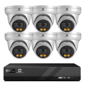 Gwsecu ระบบกล้อง NVR IP แบบปลั๊กแอนด์เพลย์8MP ตรวจจับการเคลื่อนไหวอัจฉริยะพร้อมด้วย6ชิ้น8MP ไฟคู่สีคู่กล้อง IP PoE - Product Image 1