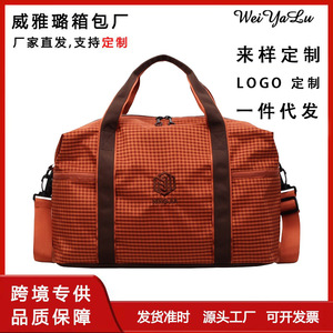 Ningjia Gym Bag Red Orange Zipper Women's Travel Fitness Bag - Product Image 5