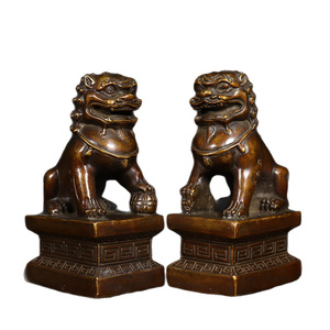 OEM Feng Shui Copper Traditional <b>Chinese</b> Decoration Oriental Brass <b>Lion</b> Figurines Golden <b>lion</b> Animal Figurines Crafts - Product Image 3