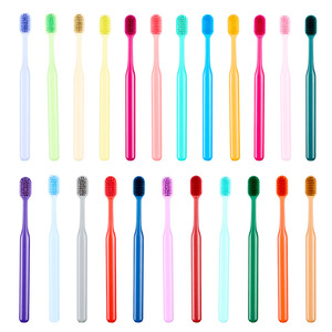 Brosses à dents pour adultes, 54 trous, poils fins et doux, tête large, brosse à dents manuelle colorée, utilisation en couple, poils extra doux - Product Image 3
