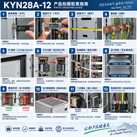 ZHUOLI OEM ODM Certifié ISO/CE Panneau de Commutation Mobile Blindé Haute Tension Série KYN avec Surveillance Intelligente IP4X