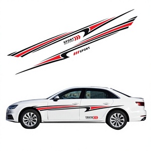 Auto Pickup Car Door Logo/Badge <b>Stickers</b> PVC Material Single Use 270x25CM <b>Large</b> Graphics Racing Line Body Side <b>Sticker</b> - Product Image 4