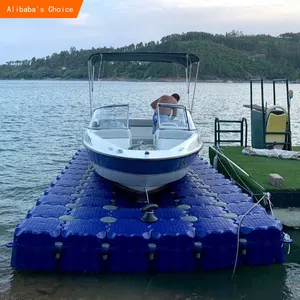 Durable fishing Competitive price plastic water pontoon floating platform plastic modular floating pontoon cube
