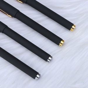 Stylo bille gel noir en plastique givré 0,5 mm, promotionnel, économique, en gros, pour entreprises, avec logo personnalisé - Product Image 3