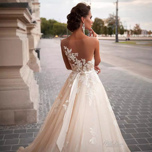 Wedding Dress Ball Gown Sweetheart Neckline Embroidered Lace <b>Net</b> Plus Size Ivory Champagne Pure White Vintage Style - Product Image 3