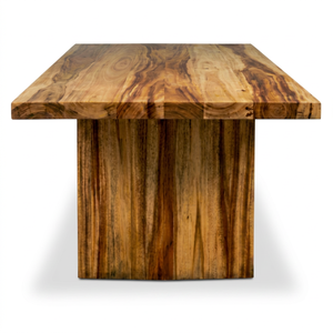 Table à manger rectangulaire en bois massif rustique, design moderne fait main, meubles de salle à manger pour la maison, 6 places - Product Image 1