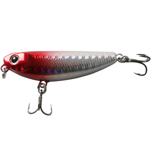 Minnow Lure Topwater Bait <b>Floating</b> Surface <b>Fishing</b> Lure For Bass Hard Bait With Treble Hooks White Orange Black Speckled Pattern - Product Image 2