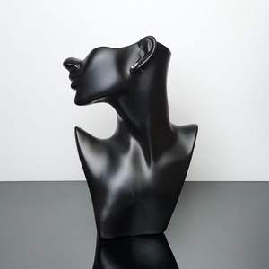 ชั้นวางเครื่องประดับเรซิ่นสีดำ/ขาว ขนาดกลาง รูปทรงตั้งโต๊ะ สำหรับโชว์ต่างหู สร้อยคอ ขนาด 18*13*5 ซม. - Product Image 3