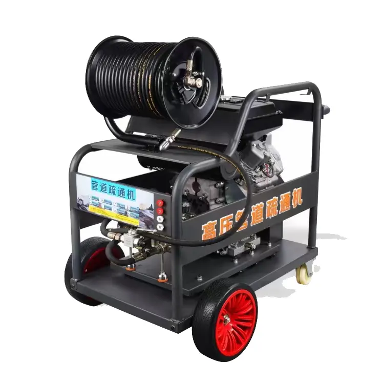 High pressure fuel sewer cleaning pipe drain cleaning machine sewer jetter 180-800 bar drain cleaner