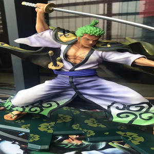 2025 OEM 맞춤형 PVC 수지 장난감 하이 퀄리티 액션 및 장난감 전투 모드 세 칼 흐름 한 조각 애니메이션 피규어 Roronoa Zoro - Product Image 2