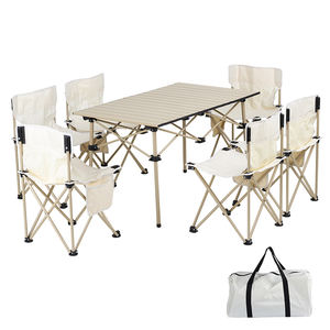 Table de camping pliable légère avec cadre en acier, imprimée sur mesure, pour le voyage et les pique-niques en plein air, chaise de camping - Product Image 1