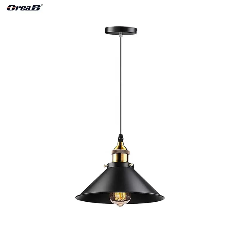 Loft Rétro Lustre E27 Nordique Moderne Lampe Pendentif Cuisine Lumière Éclairage