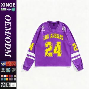 Camiseta de Manga Larga de Alta Calidad con Logotipo Personalizado de Street Factory, Estampado Gráfico Digital, Hombros Caídos, Sudadera Extra Grande para Hombre - Product Image 1