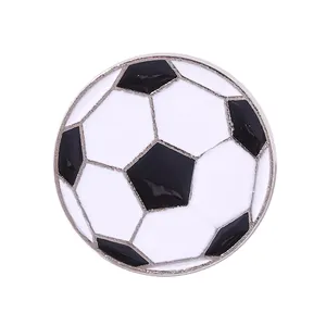 专业制造商新批次定制搪瓷个性化标志足球翻领别针徽章