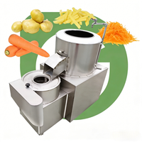 Nieuwe commerciële volautomatische aardappelreinigings-, snij- en dobbelmachine - geïntegreerd voor het wassen en snijden van fruit en groenten Panghui
