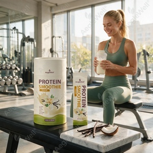 Batido de Proteína con Crema de Vainilla, Colágeno y Adaptógenos, Mezcla de Plátano y Coco en Polvo para el Bienestar, Venta al por Mayor de Marca Privada - Product Image 5