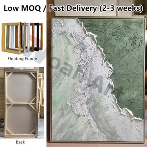 Quadro da Parete Moderno Astratto con Paesaggio Marino, Arte Nera su Tela Spessa Fatta a Mano per Arredamento <span class=keywords><strong>Soggiorno</strong></span> - Product Image 3