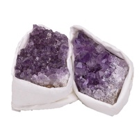 En gros Naturel Améthyste Cristal Cristaux De Guérison Quartz Trésor Boîte En Pierre