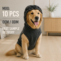 Veste à capuche confortable pour chien en Dralon, sweat-shirt thermique doux pour animaux de compagnie, design sans manches pour toutes les races, MOQ 10 PCS Haining