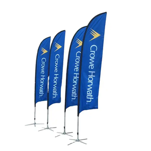 Drapeau de <span class=keywords><strong>plage</strong></span> Oxford 300D avec support Publicité commerciale Vol extérieur 130GMS Drapeau de plumes double face tricoté - Product Image 3