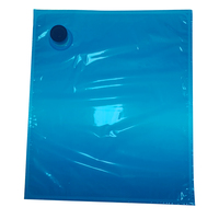 Sacs BIB aseptiques en PE imprimés en gravure recyclables bleus en boîte de 10L et 20L pour boissons avec valve de distribution