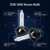 Bombilla de Xenón HID para Faros Delanteros de 35W, D3S, 3200lm, Nueva Lámpara de Repuesto para Reparación de Automóviles