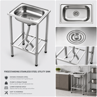 Évier de cuisine épaissi anti-corrosion et anti-rouille, grande capacité, extensible, résistant à l'usure, pour le lavage des légumes