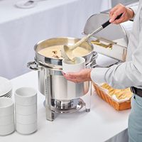Edelstahl 201 Silber Chafing Dish Buffet-Set Alkoholbetriebener Speisenwärmer 85-100°C Temperaturregelung