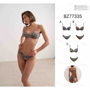 Maillot de bain une pièce imprimé léopard HDJ, grande taille, contrôle du ventre, push-up, décolleté plongeant, pour femme BZ77335 - Product Image 1