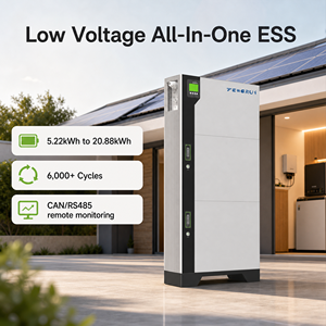 51.2V 102Ah Stackable <b>Rechargeable</b> 5.22-20.88kWh CAN/RS485 <b>Battery</b> Pack for Home Household Energy Storage System - Product Image 2