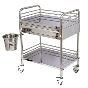 Best Price Hospital Furniture Cheap Stainless Steel Medical Clinic Waste Cleaning <strong>Trolley</strong> - Product Image 6