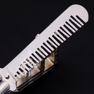 Skulls in ấn xử lý gấp lưỡi dao thép không gỉ đào tạo thực hành Tạo Kiểu Tóc Lược 3Cr13 Lưỡi vật liệu - Product Image 4