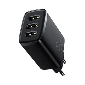 Baseus 17W caricatore USB universale portatile 3 porte adattatore da parete da viaggio caricatore portatile ricarica sicura per iPhone Xiaomi Samsung