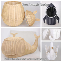 Panier Bobai tissé, écologique, durable, multifonctionnel, forme personnalisée, pour chambre d'enfant, jouet, animal de dessin animé mignon, naturel et sain