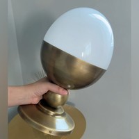 Plafonnier Globe Moderne Minimaliste en Cuivre OEM/ODM, Luminaire Plafonnier Américain Simple en Verre Doré pour Couloir et Hall