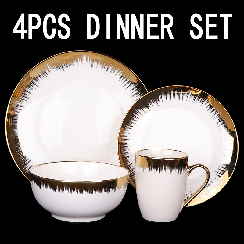 White gold-4 pcs set