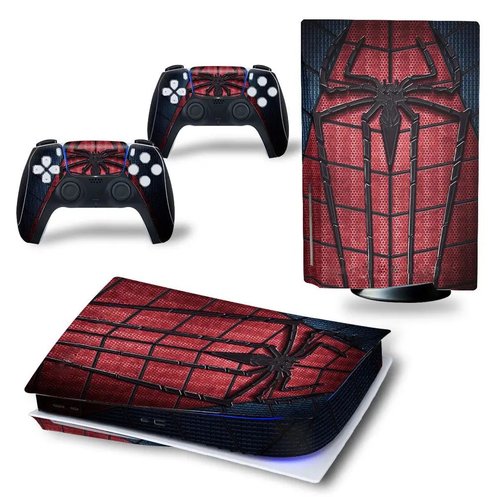 Black ps 5 game console sticker printed skin protector control play 5 stickers for ps5