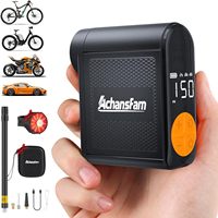 Pompe à vélo électrique portable numérique 150 PSI pour pneus, compatible valves Presta et Schrader – Stock USA