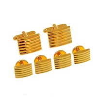 En gros, Ensembles de boutons de manchette et clous de chemise élégants à motif rayé, personnalisés, pour chemise de costume homme, accessoire de mode, pour mariage et smoking, bijoux tendance, cadeau