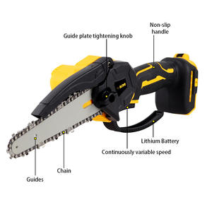 Mini motosierra Km de 4 pulgadas, a batería, recargable, para tala y poda en exteriores, con cargador y accesorios. - Product Image 2