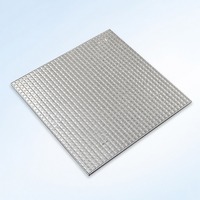 Tapis insonorisant en caoutchouc butyle de 1,5 mm, motif carré 40x25 cm, feuille d'amortissement en aluminium, boîte de 10 pièces, isolation NVH pour portière de voiture