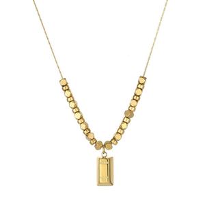 Collares de Moda 2026, Joyería Minimalista Hipoalergénica, Collar de Pepitas de Acero Inoxidable 316L con Baño de Oro PVD de 18k para Mujer - Product Image 6