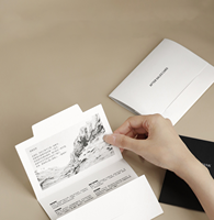 Carte postale pliée personnalisée, carte de remerciement de luxe sur mesure, carte d'instructions d'emballage
