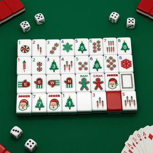 โรงงานขายส่งกระเบื้องมาเจียง ชุดไพ่นกกระจอกอะคริลิคสีตามสั่งสำหรับใช้ในบ้าน เกมไพ่นกกระจอกแบบอเมริกัน - Product Image 2