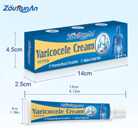 Crème Zourunan pour le soulagement de la varicocèle 20g, pommade à base de plantes pour le soin des veines du scrotum, pour la douleur testiculaire masculine et la circulation sanguine, vente en gros OEM