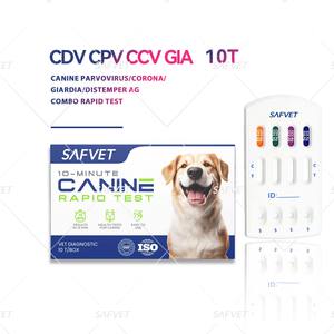 개 빠른 테스트 CDV/CPV/GIA/CCV Ag 신속 테스트 디스템퍼 Giardia 코로나 파보 바이러스 개를위한 항원 급속 검출 키트 - Product Image 3